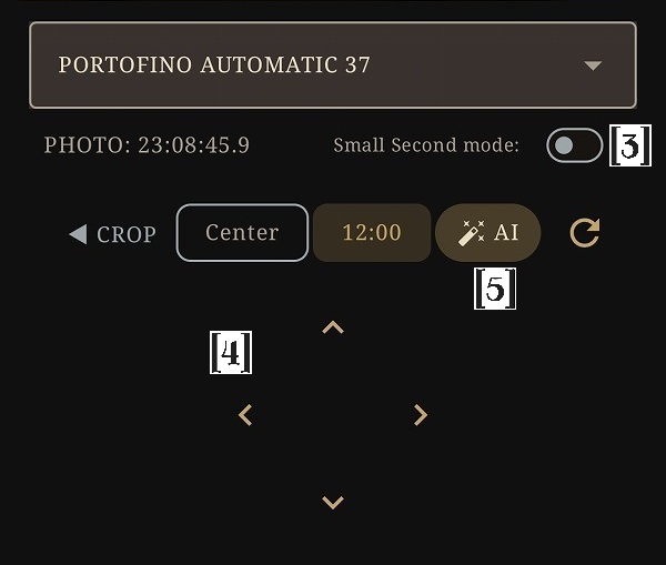 Alignment STEP 1 buttons